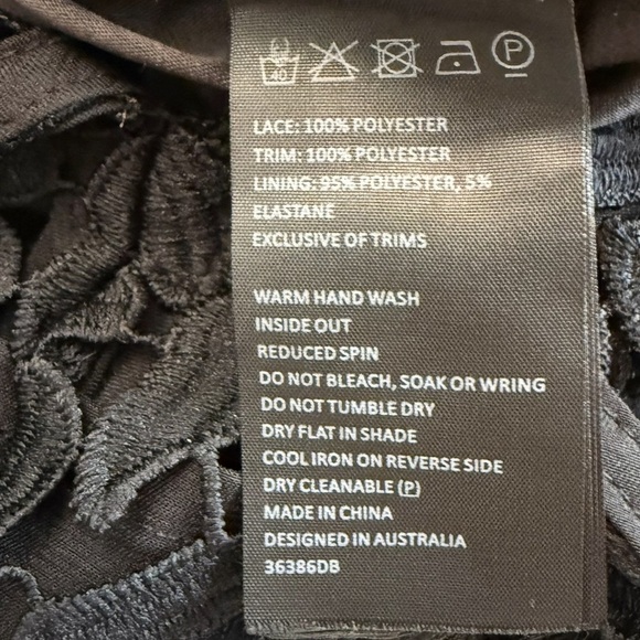 Bardot Kara Lace Halter Midi Dress Backless Party Sheath Sheer Gemma LBD Size 6 - Picture 11 of 14